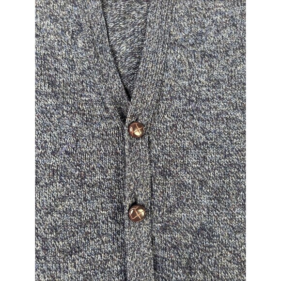 Pendleton Sweater Mens XL Navy Blue Shetland Wool Cardigan Button Front Pockets - Picture 4 of 11
